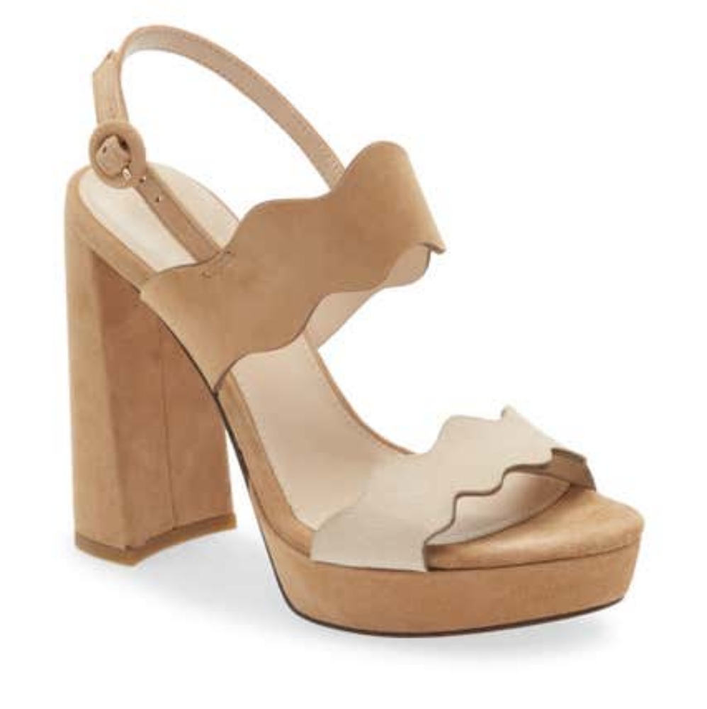 Pelle Moda Gavi Platform Sandal (Women), 6M, LATTE